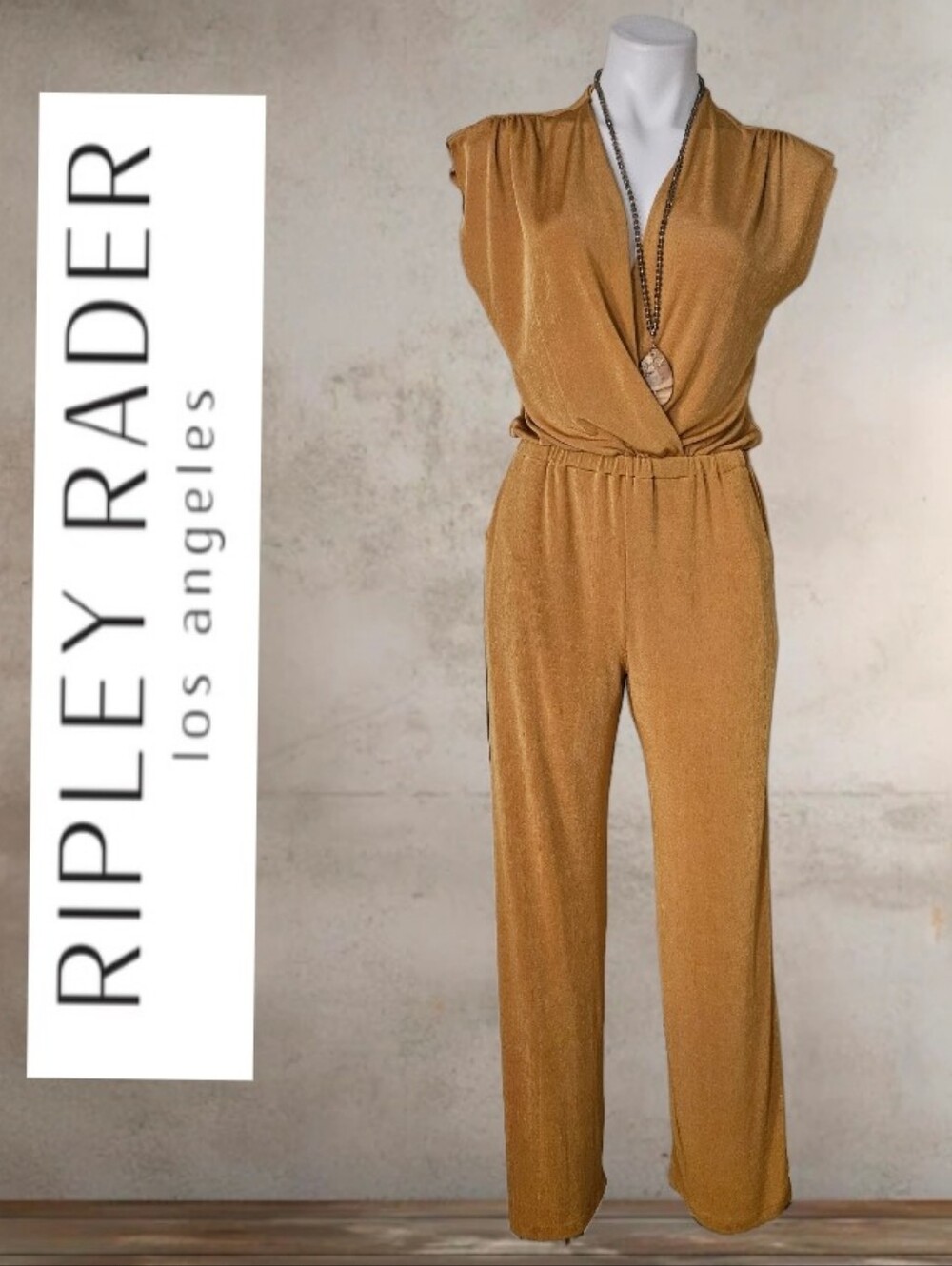 Ripley Rader Los Angeles Classic Jumpsuit Mustard Color Size Small